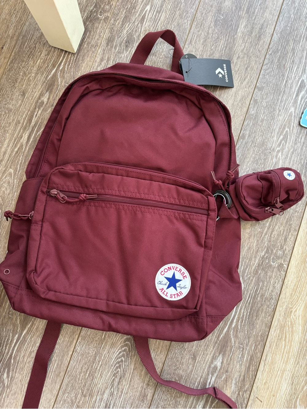 Converse Maroon Backpack with Front Pocket